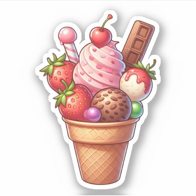 Sticker glace délicieuse (Devant)