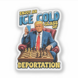 Sticker Glace Profitez d'un verre glacé de déportation drô