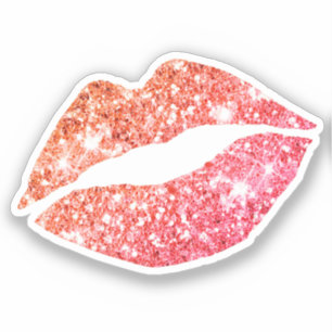 Sticker Glam Aesthétique Fille Rouge Orange Parties scinti