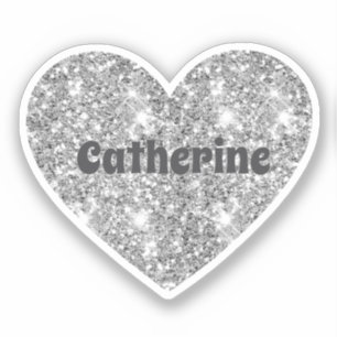 Sticker Glam Aesthétique Girly Silver Parties scintillant