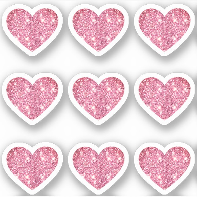 Sticker Glam esthétique Fille rose Parties scintillant Coe (Devant)