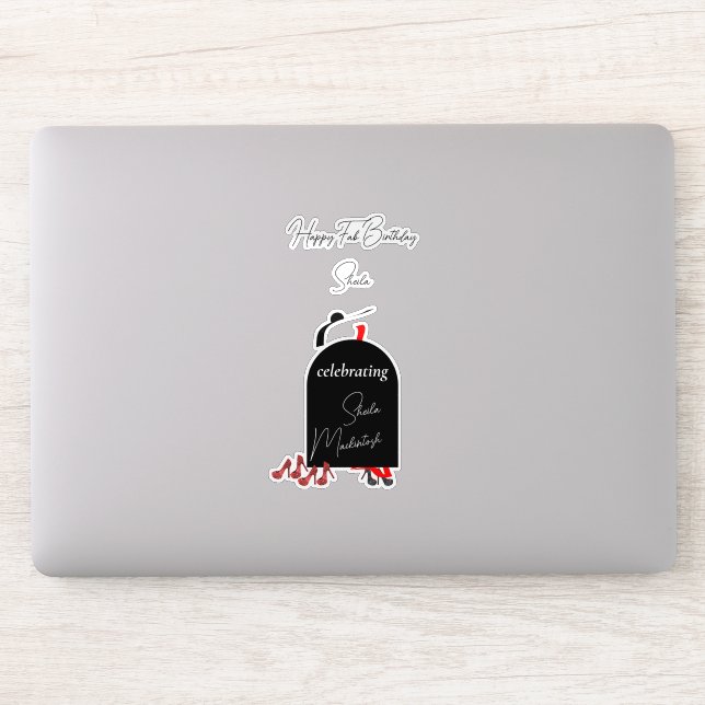 Sticker Glam Fashionista Joyeux Fab Anniversaire (Ordinateur)