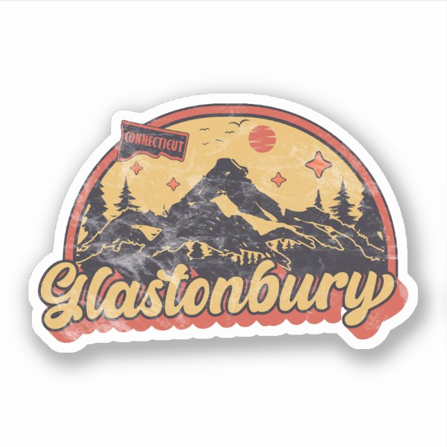 Sticker Glastonbury, Connecticut (Devant)