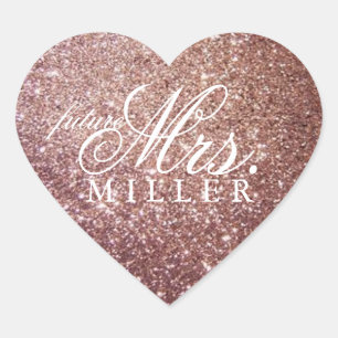 Sticker - Glitzer Heart Fab Zukünftige Frau.