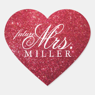 Sticker - Glitzer Heart Fab Zukünftige Frau.