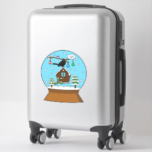 Sticker Globe des neiges avec chant Blackbird