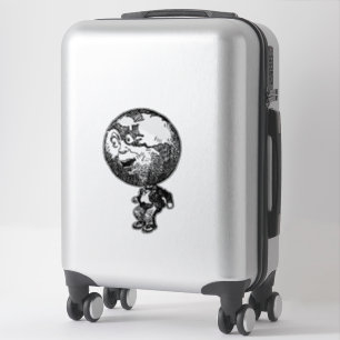 Sticker Globe Man