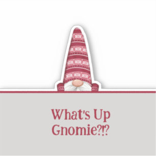 Sticker Gnomie vacances de texte personnalisées