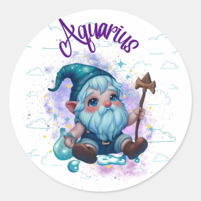 Sticker Gnomoscope Aquarius (Devant)