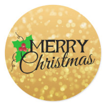 Sticker Gold Christmas