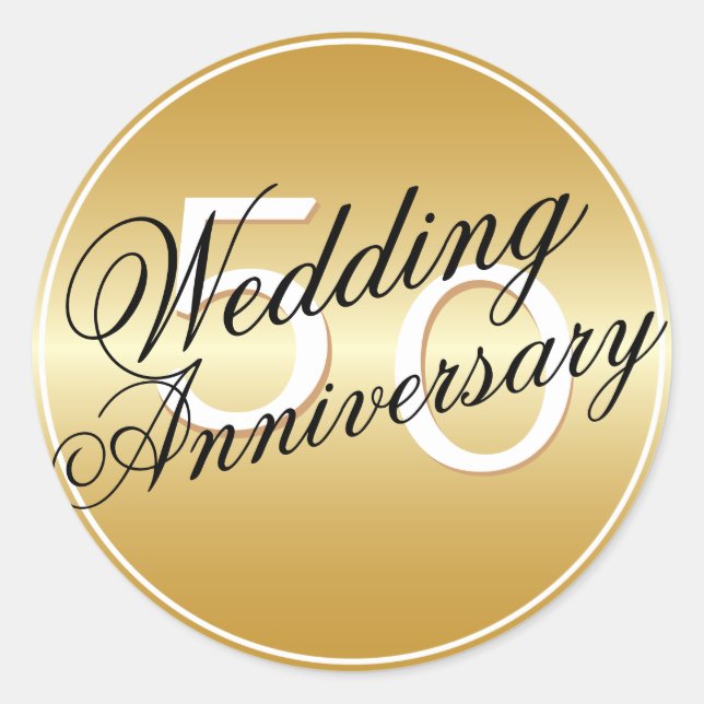 Sticker Gold du 50e anniversaire du Mariage (Devant)
