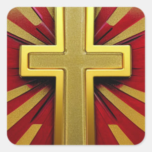 Sticker Gold et Red Cross