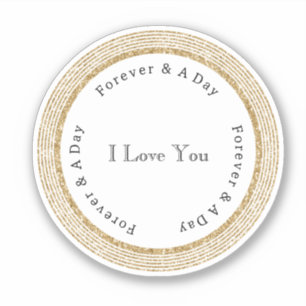 Sticker Gold Forever Love Mariage