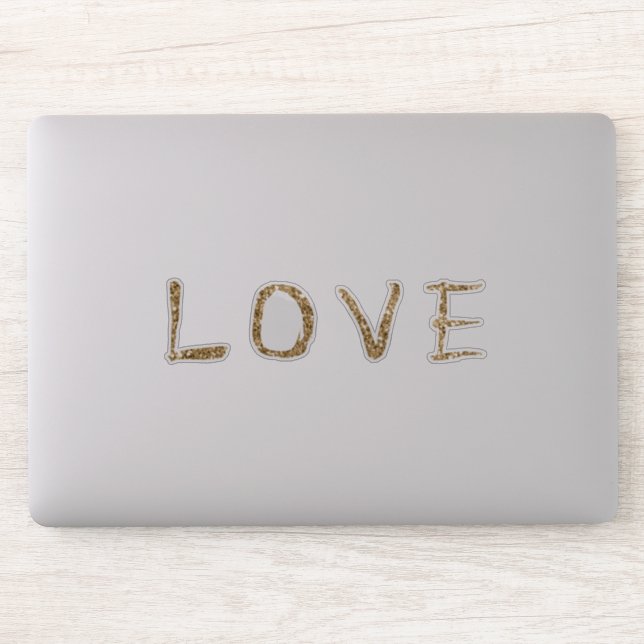 Sticker Gold Glitzy Parties scintillant Glam Love (Ordinateur)