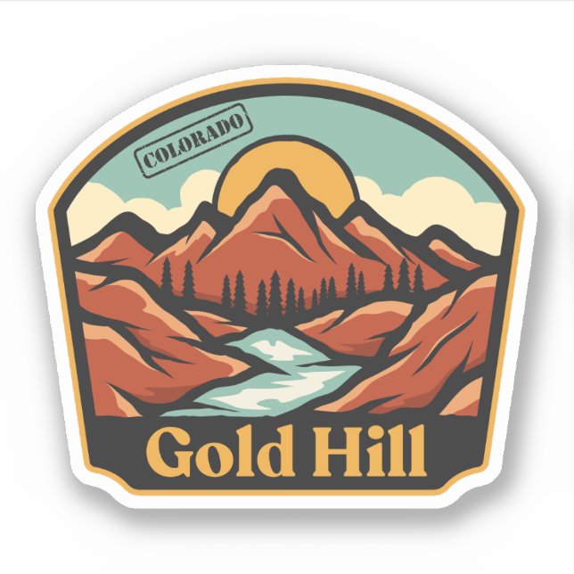 Sticker Gold Hill, Colorado (Devant)