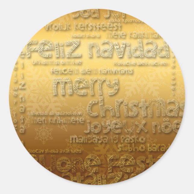 Sticker Gold International de Noël Navidad R (Devant)