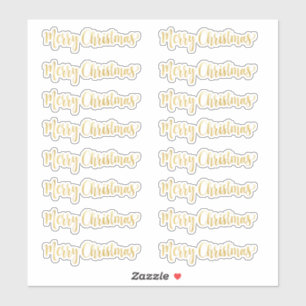 Sticker Gold Joyeux Noël Commande Taille Large Ou XL Seule