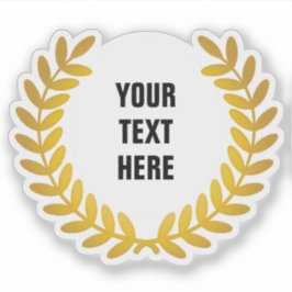 Sticker Gold laurel Wreath award ajouter des mots