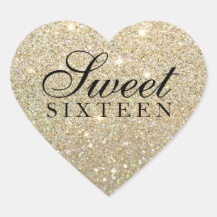 Sticker - Gold Parties scintillant Fab Sweet 16