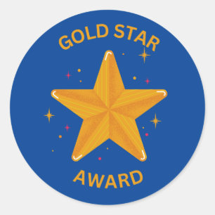 STICKER GOLD STAR AWARD !