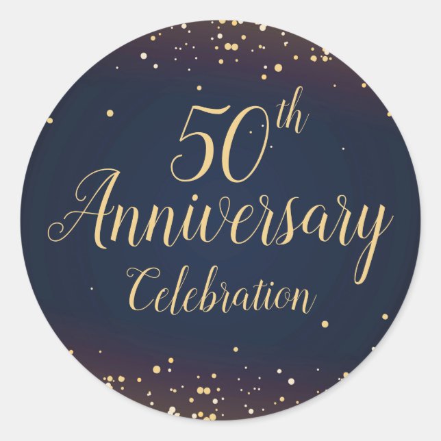 Sticker Golden Confetti 50e anniversaire (Devant)