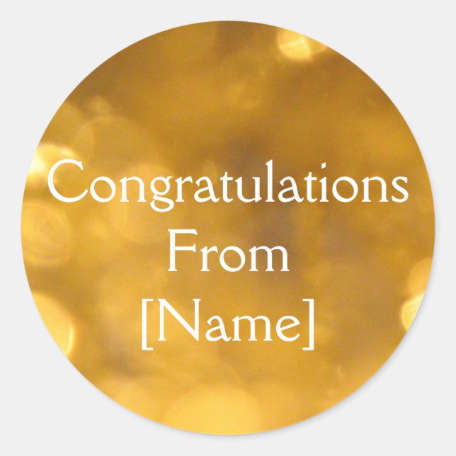 Sticker Golden Félicitations (Devant)