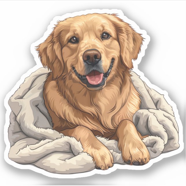 Sticker Golden Retriever (Devant)