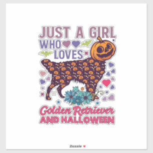 Sticker Golden Retriever Halloween_1