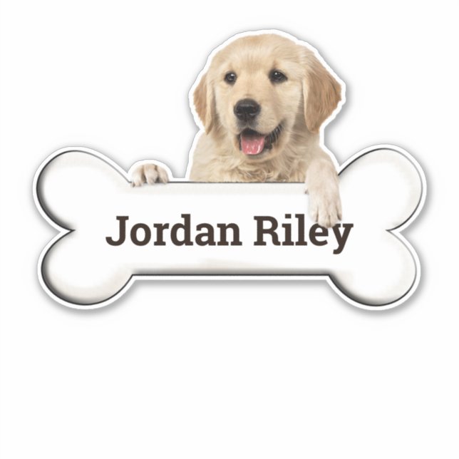 Sticker golden retriever sur chien (Devant)