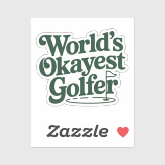 Sticker Golfeur Moyennement Bon Humour Rétro Golf