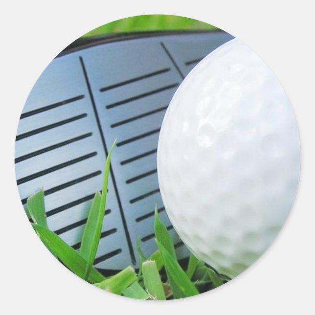 Sticker/Golfspielen Runder Aufkleber (Vorderseite)
