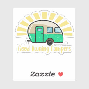 Sticker Good Awning Campers amusant jeu de caravane