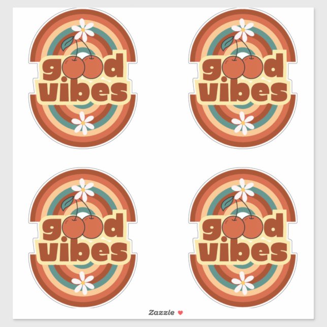 Sticker Good Vibes (Feuille)