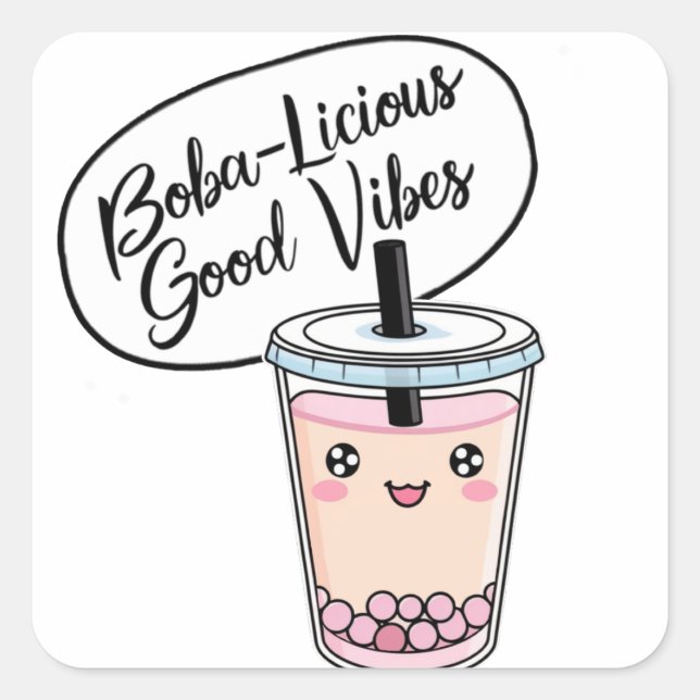 Sticker Good Vibes de Boba (Devant)