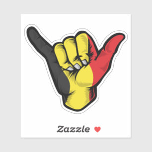 Sticker Good Vibes Shaka Hand Belgium