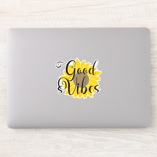 Sticker Good Vibes Sunflower (Ordinateur)