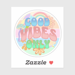 Sticker Good Vibes uniquement   Retro Vintage