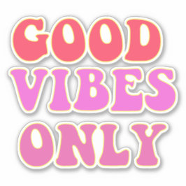 Sticker Good Vibes uniquement - VSCO Girls Contour