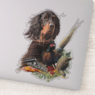 Sticker Gordon setter avec faisans, Art