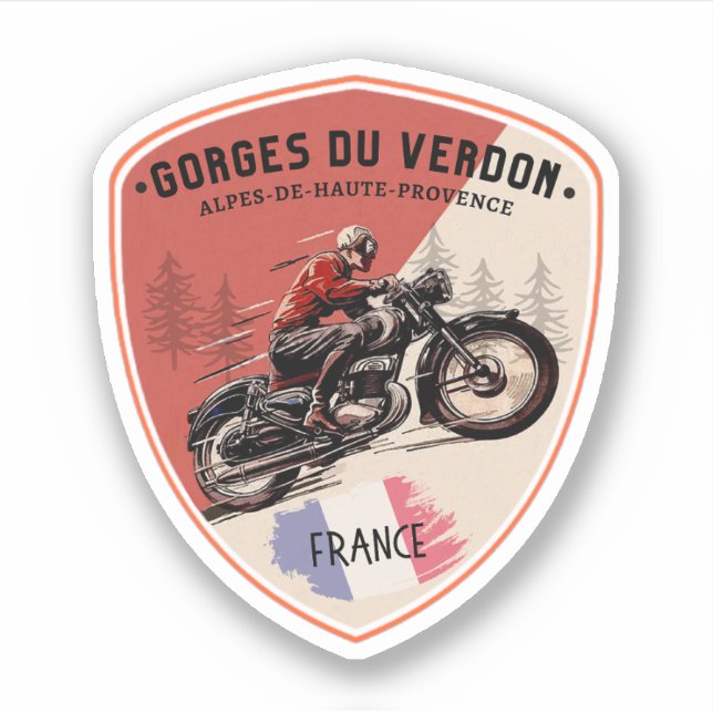 Sticker Gorge du Verdon - les Gorges du Verdon motobike (Devant)