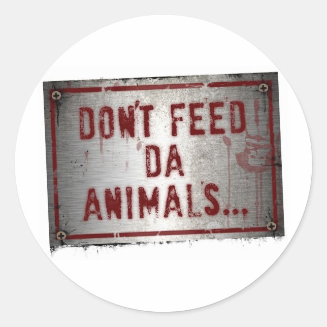 Sticker Gorilla Zoe - Ne pas nourrir les animaux (Devant)