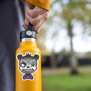 Sticker Goth Asexué Fierté Drapeau Ours de couleur