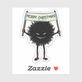Sticker Goth Caractère de Noël Malin Bug