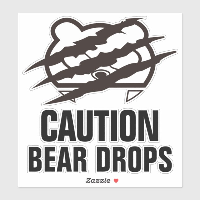 STICKER GOUTTES D'OURS DE CAUTION (Feuille)