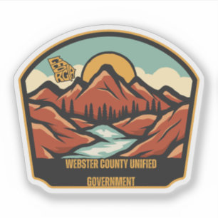 Sticker Gouvernement unifié du comté de Webster, Géorgie