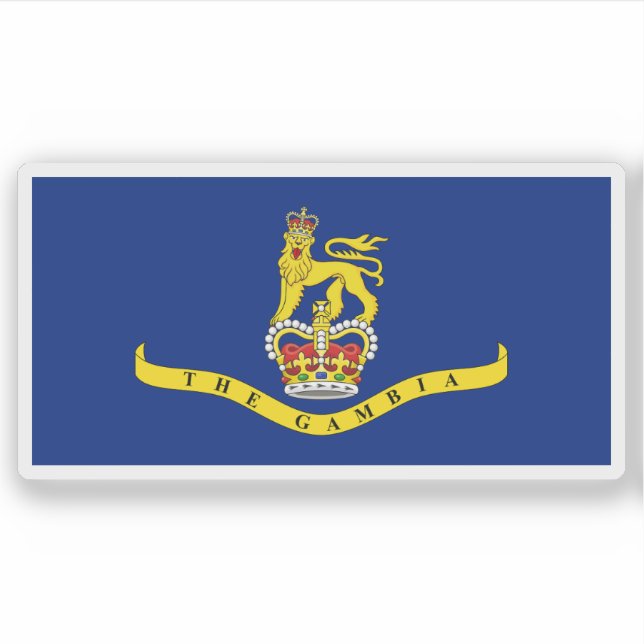 Sticker Gouverneur général du drapeau gambien (1965-1970) (Devant)