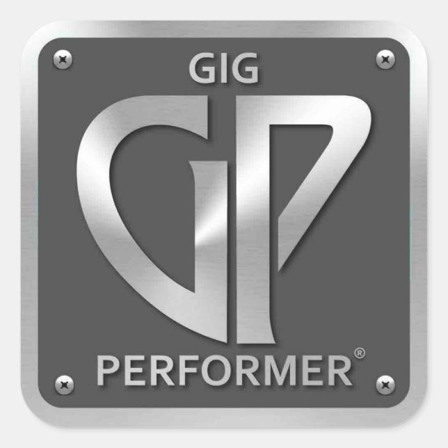 Sticker GP carré Avec Logo Argent (Devant)