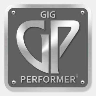 Sticker GP carré Avec Logo Argent