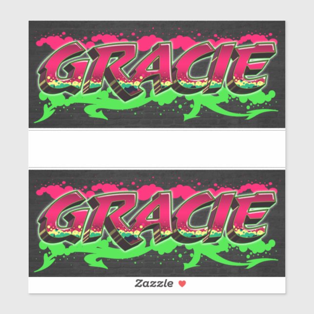 Sticker Gracie Prénom (Feuille)