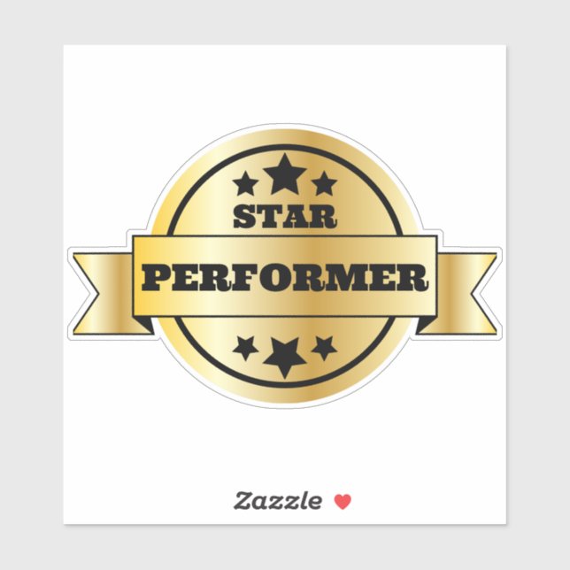 Sticker Graduation de reconnaissance des employés de Star  (Feuille)